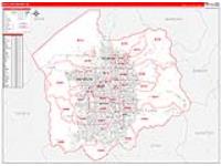 Salt Lake, Ut Carrier Route Wall Map